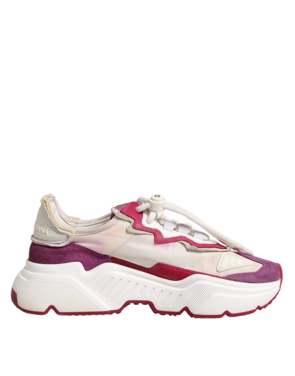 Chaussures basses Dolce & Gabbana Daymaster multicolores, sneaker en toile avec détails colorés et semelle blanche.
