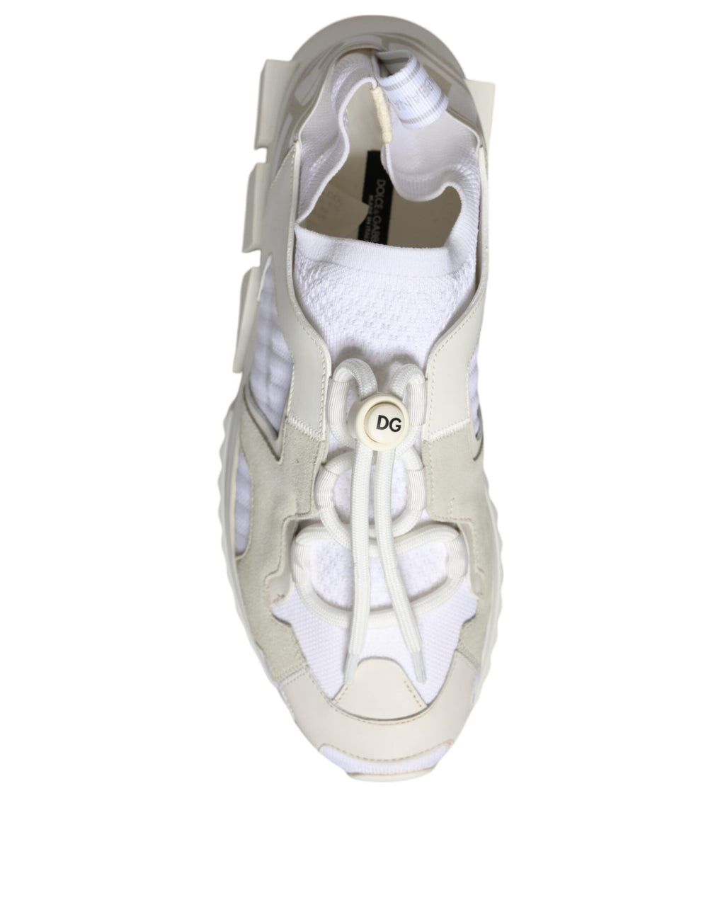 Chaussures de trekking Dolce & Gabbana Sorrento en mesh blanc, baskets de sport confortables et modernes.