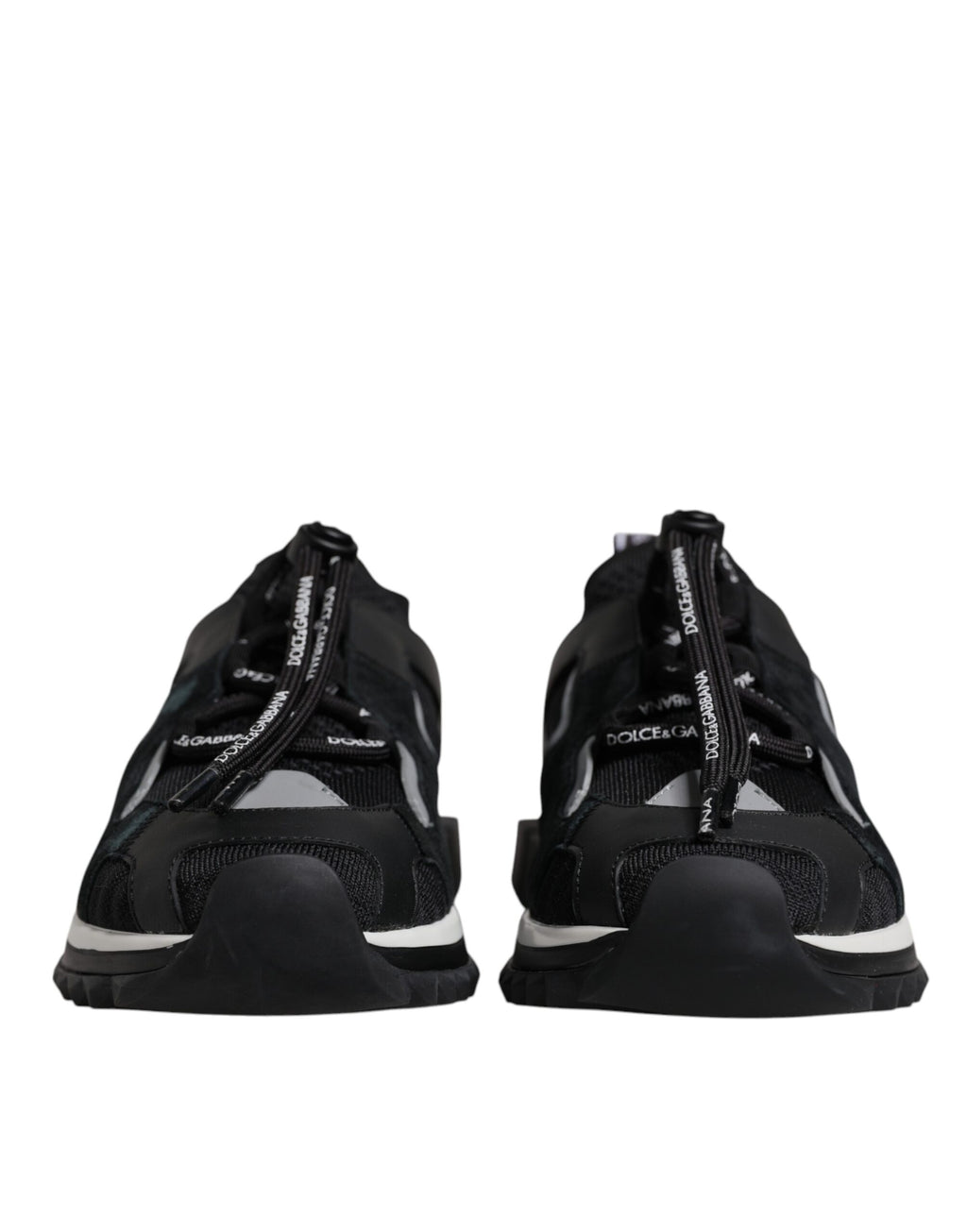 Chaussures de trekking en mesh noir Dolce & Gabbana Sorrento, baskets élégantes avec semelle robuste et design moderne.