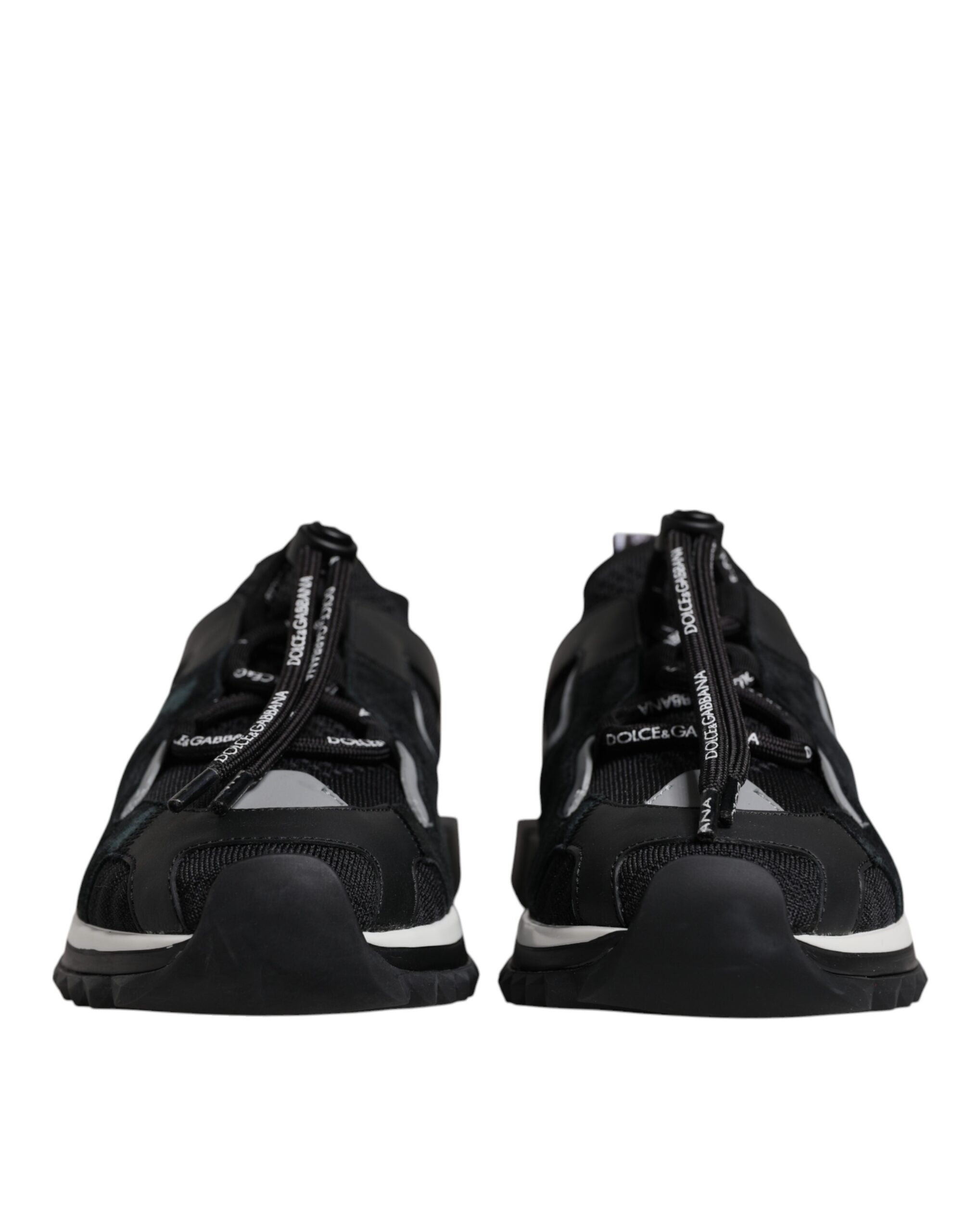 Chaussures de trekking en mesh noir Dolce & Gabbana Sorrento, baskets élégantes avec semelle robuste et design moderne.