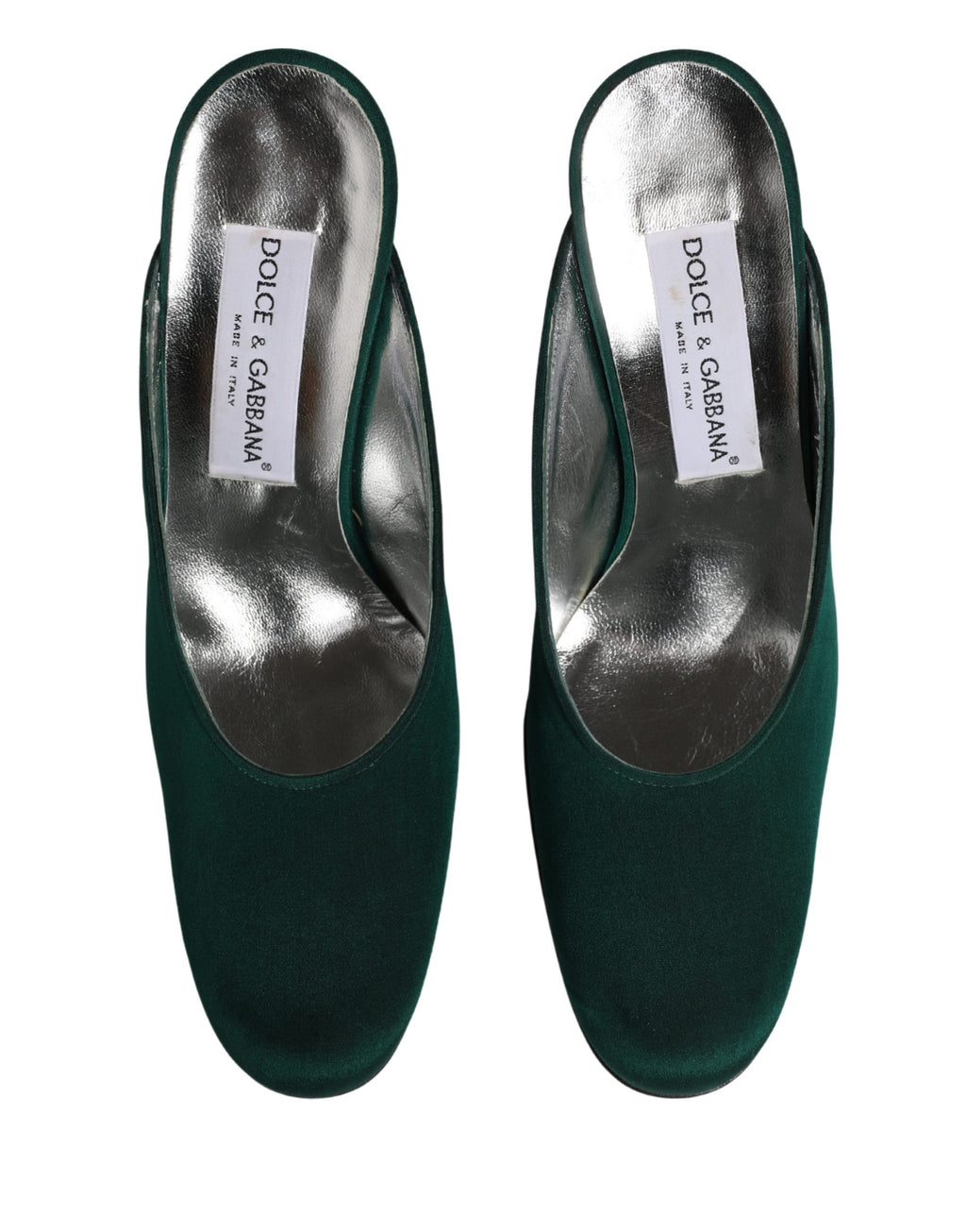 Chaussures à talons hauts en suede vert Dolce & Gabbana, escarpins en cuir de luxe avec talons élégants.