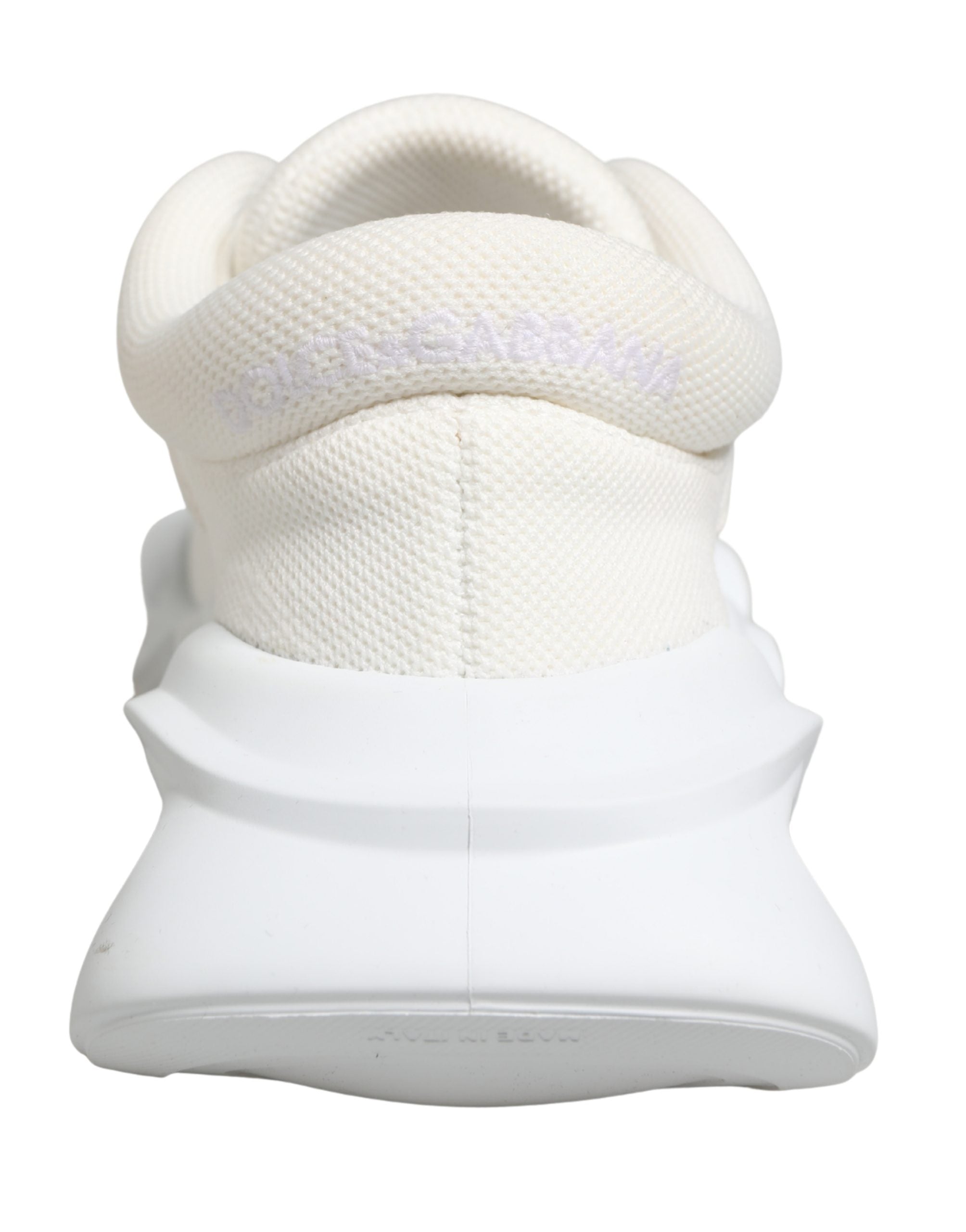 Chaussures sneakers basses Dolce & Gabbana Slip On Wave blanches, design élégant et confortable, vue de face
