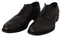 Chaussures Oxford noires en cuir de luxe de Dolce & Gabbana, style wingtip pour occasions formelles et élégantes.