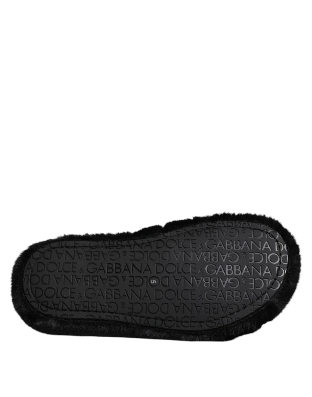 Sandales en velours polyester noir de Dolce & Gabbana, chaussures à talon plat élégantes pour femmes