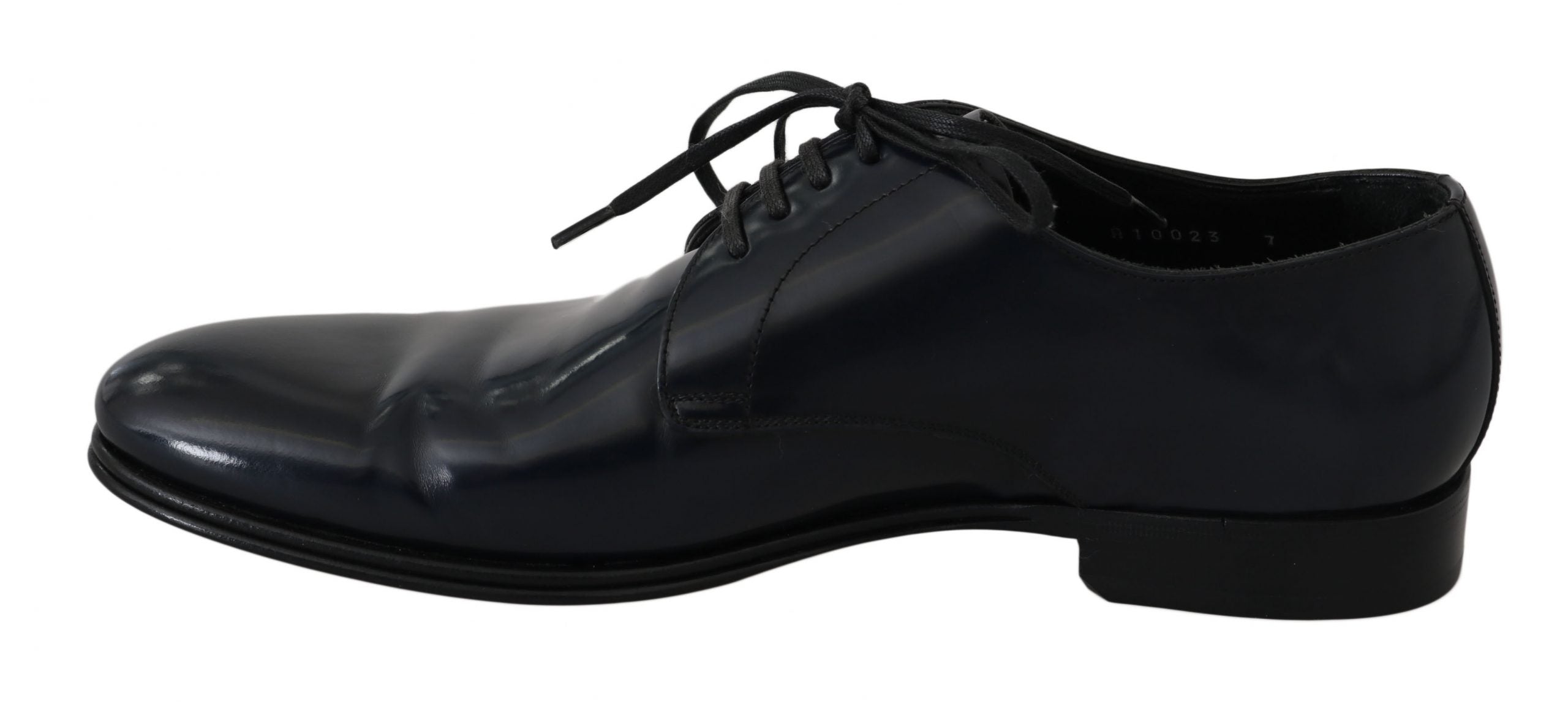 Chaussures Derby formelles en cuir bleu Dolce & Gabbana pour homme, élégantes et sophistiquées.