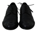 Chaussures Oxford en cuir bleu Dolce & Gabbana pour homme, style wingtip avec détails élégants et finition de qualité.