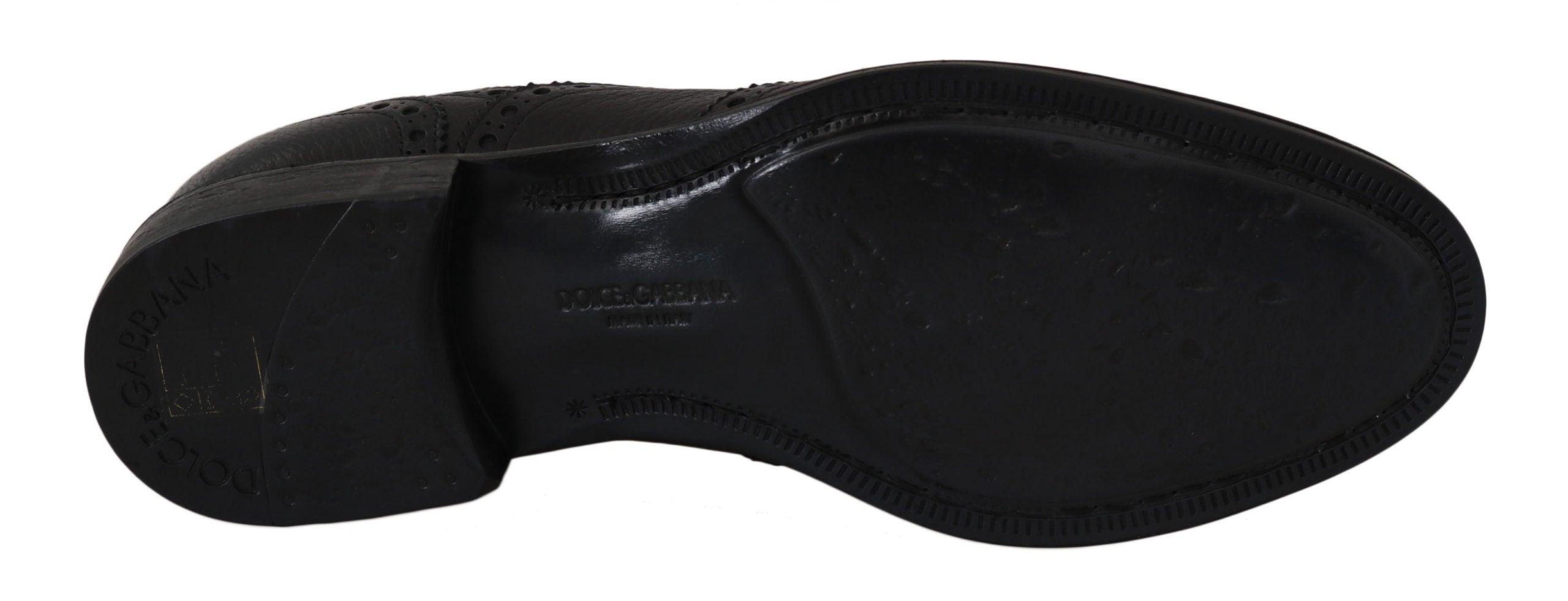 Chaussures Oxford en cuir bleu Dolce & Gabbana pour homme, style wingtip, chaussures de ville élégantes.