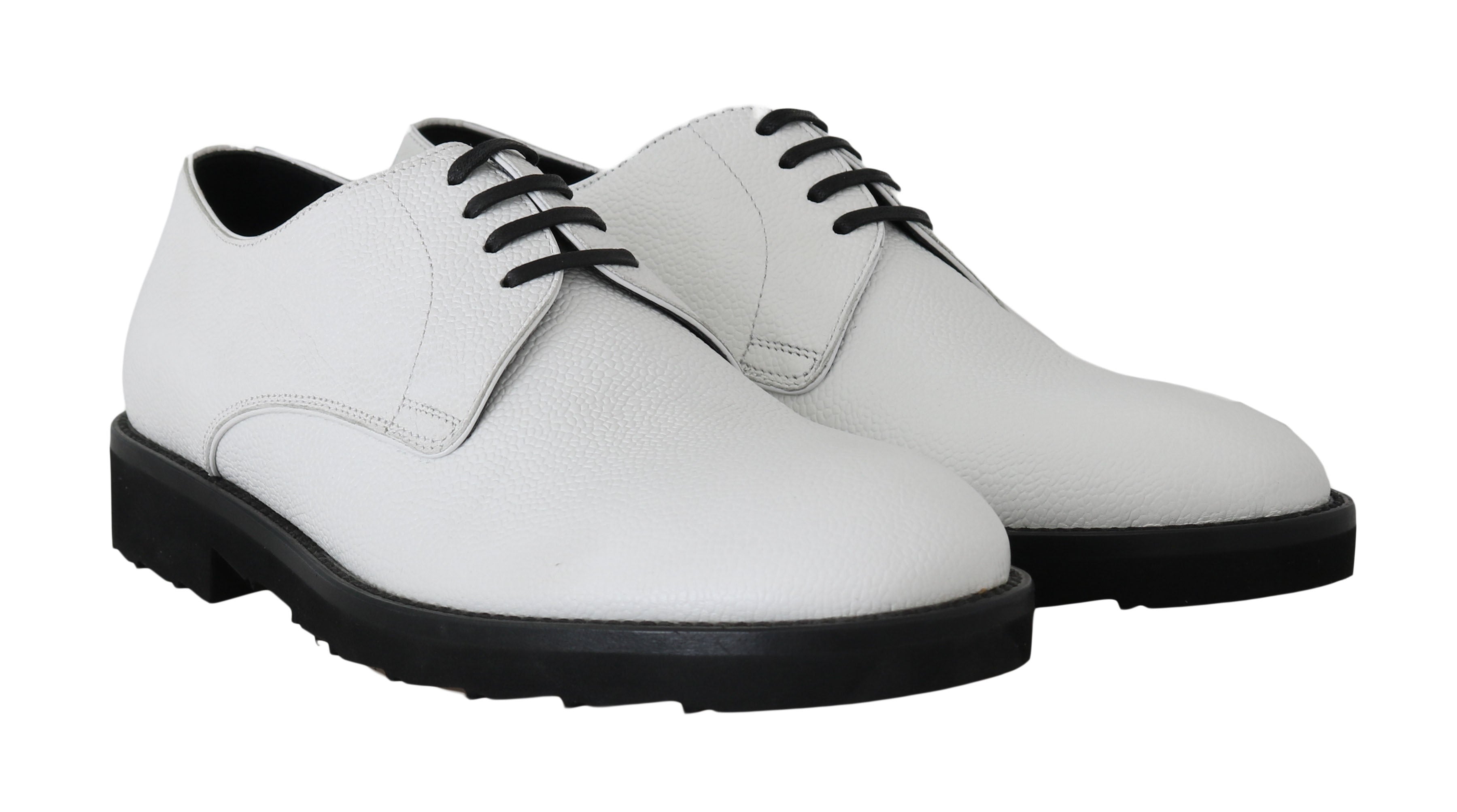 Chaussures de ville Derby blanches en cuir Dolce & Gabbana, élégantes et formelles pour homme.