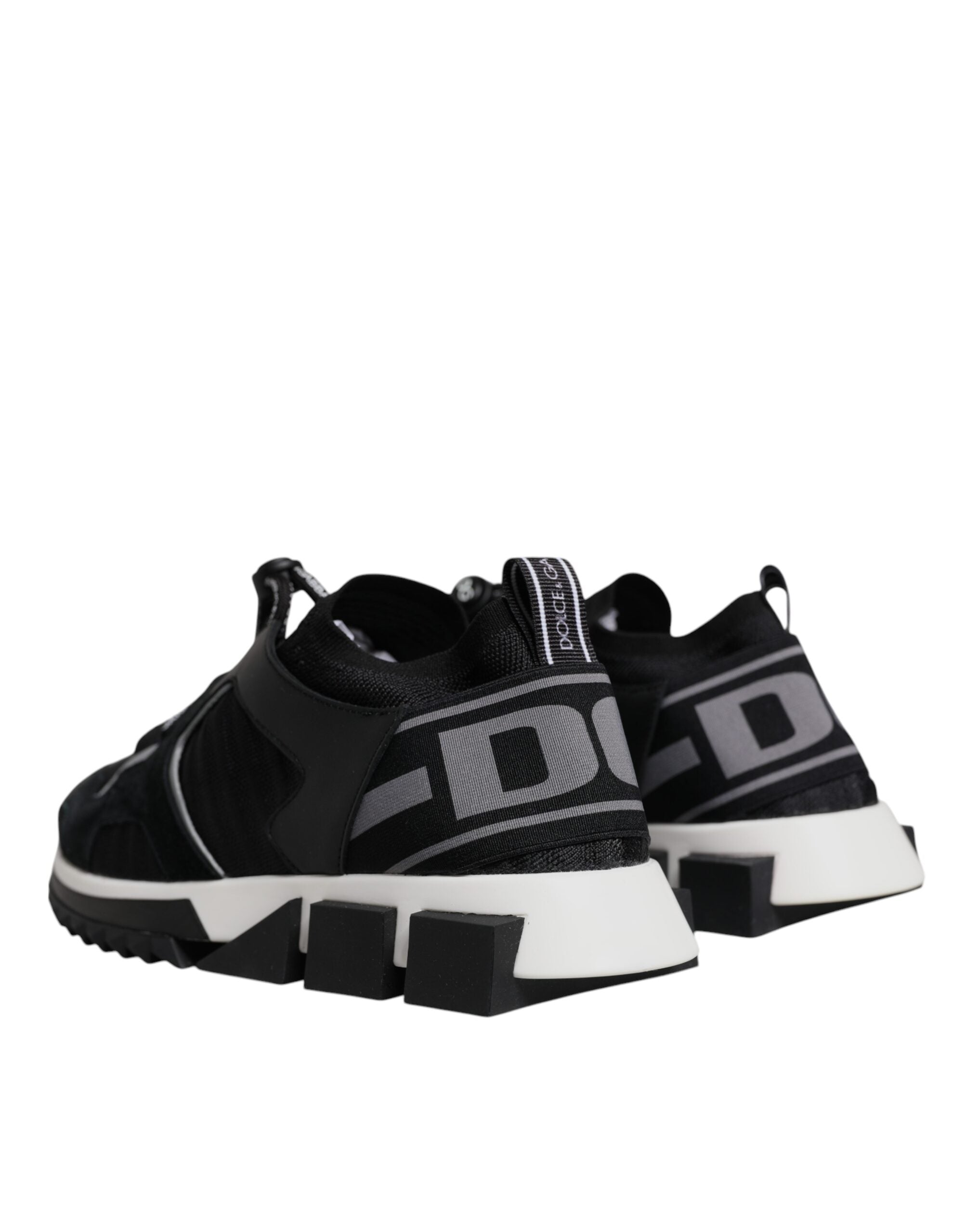 Chaussures de trekking Dolce & Gabbana Sorrento en mesh noir, baskets élégantes et confortables pour la randonnée.
