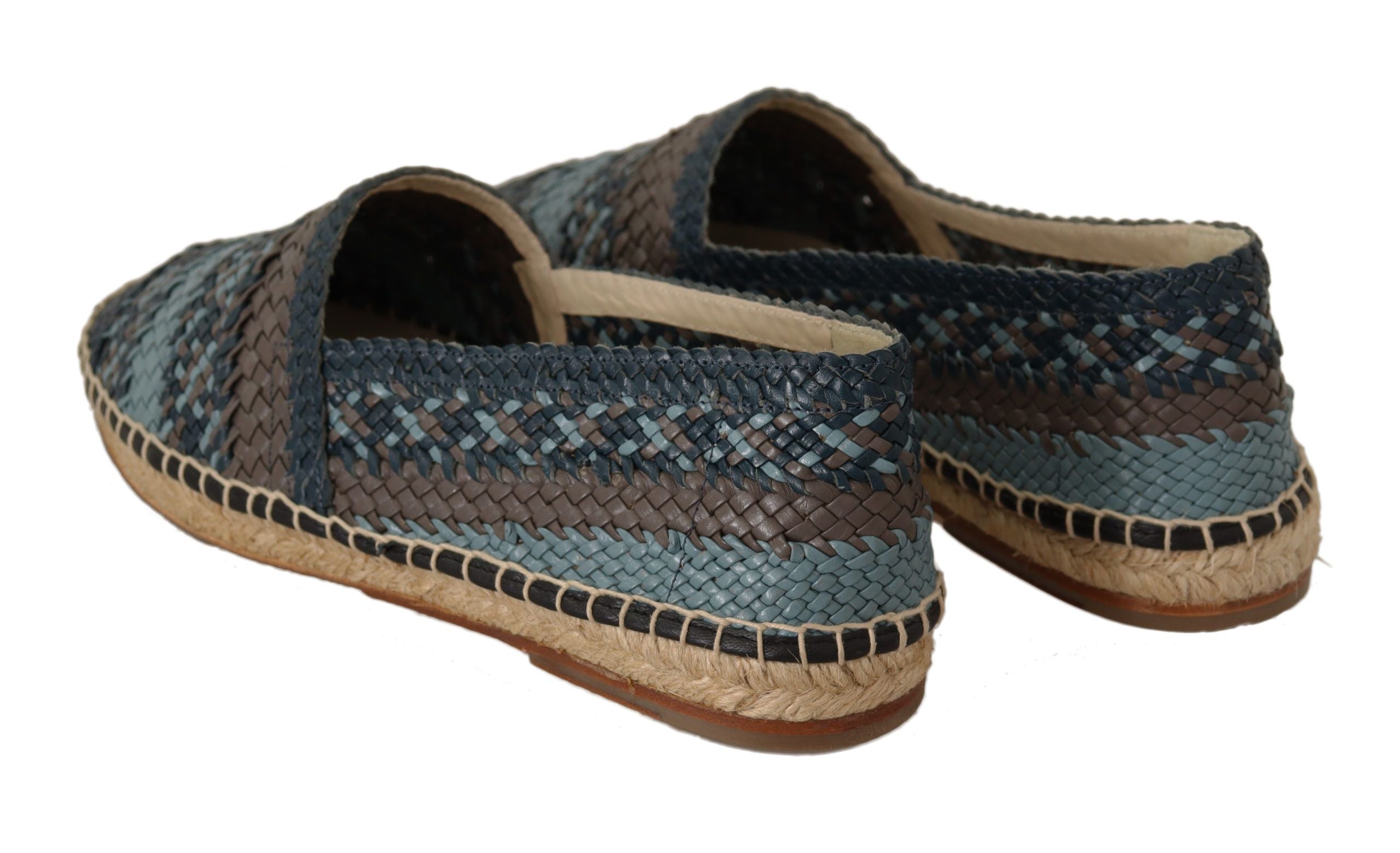 Chaussures slip-on Dolce & Gabbana en toile bleue et grise, espadrilles Buffalo élégantes et confortables.