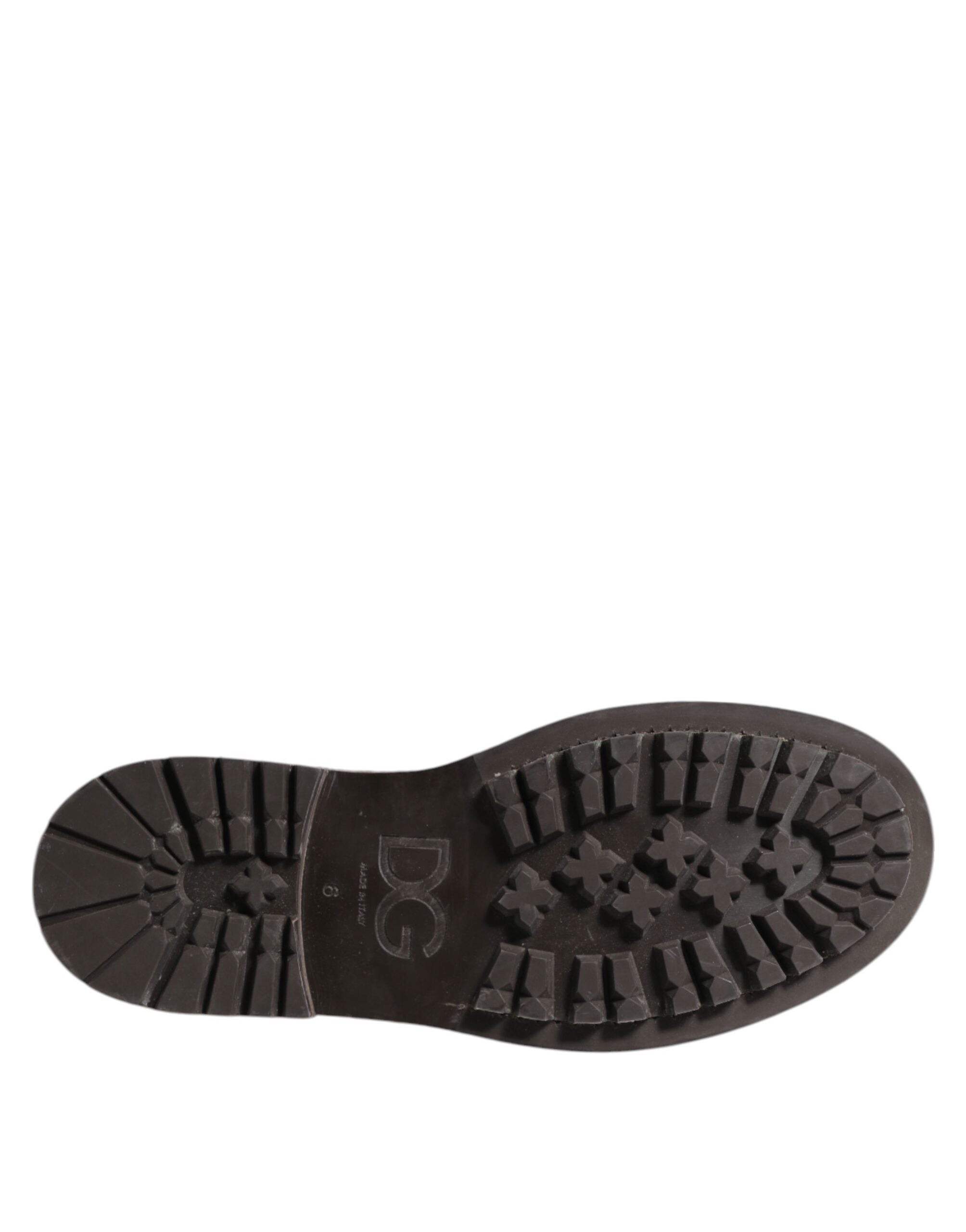 Chaussures brogue en cuir marron délavé de Dolce & Gabbana, chaussures à lacets pour homme élégantes et sophistiquées