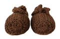 Chaussures ballerines slip-on en laine marron Dolce & Gabbana, chaussures confortables et élégantes pour femmes.