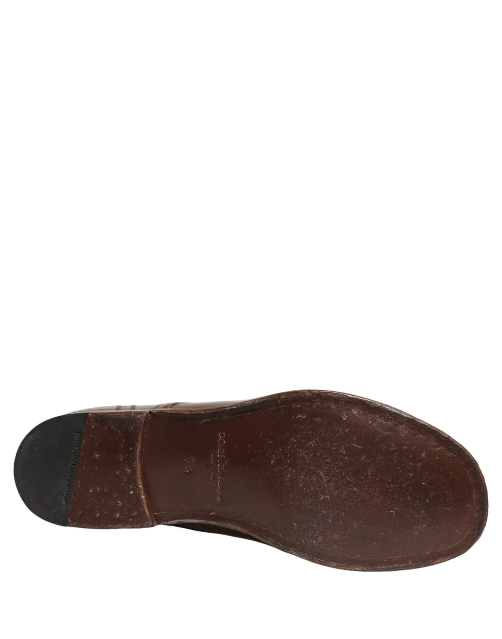 Chaussures Derby en cuir marron de Dolce & Gabbana pour homme, chaussures de ville élégantes et formelles.