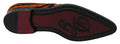 Chaussures Dolce & Gabbana en cuir de poney orange pour robe formelle, détail élégant et sophistiqué.