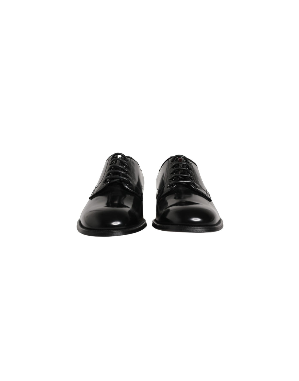 Chaussures Derby en cuir de veau noir de Dolce & Gabbana pour homme, élégantes et classiques.