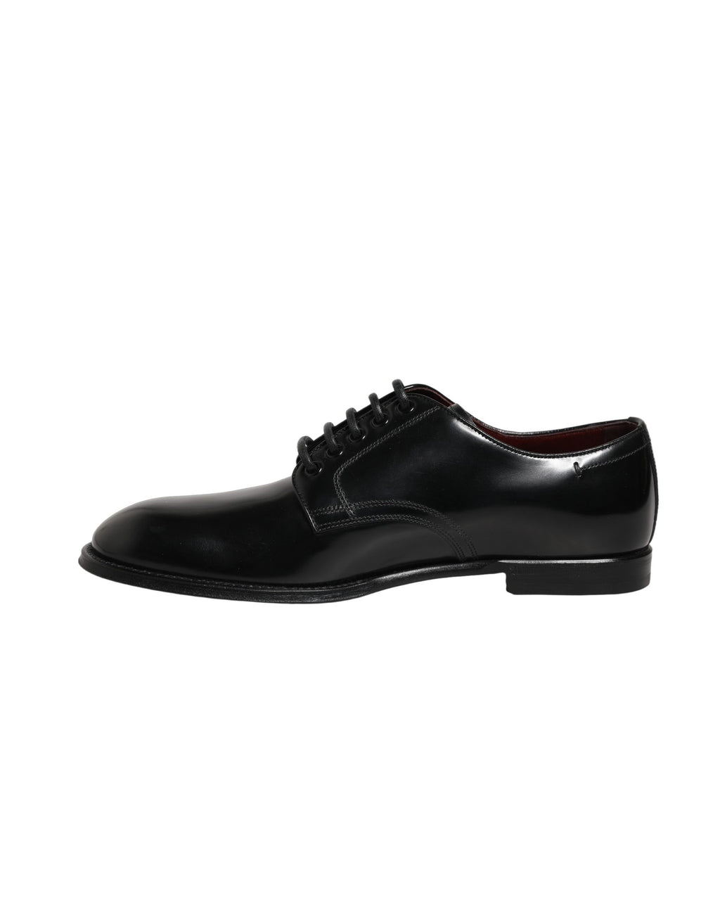 Chaussures Derby en cuir de veau noir de Dolce & Gabbana pour homme, élégantes et sophistiquées.