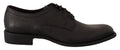 Chaussures Derby noires en cuir pour homme de Dolce & Gabbana, lacées et formelles, avec finition élégante.