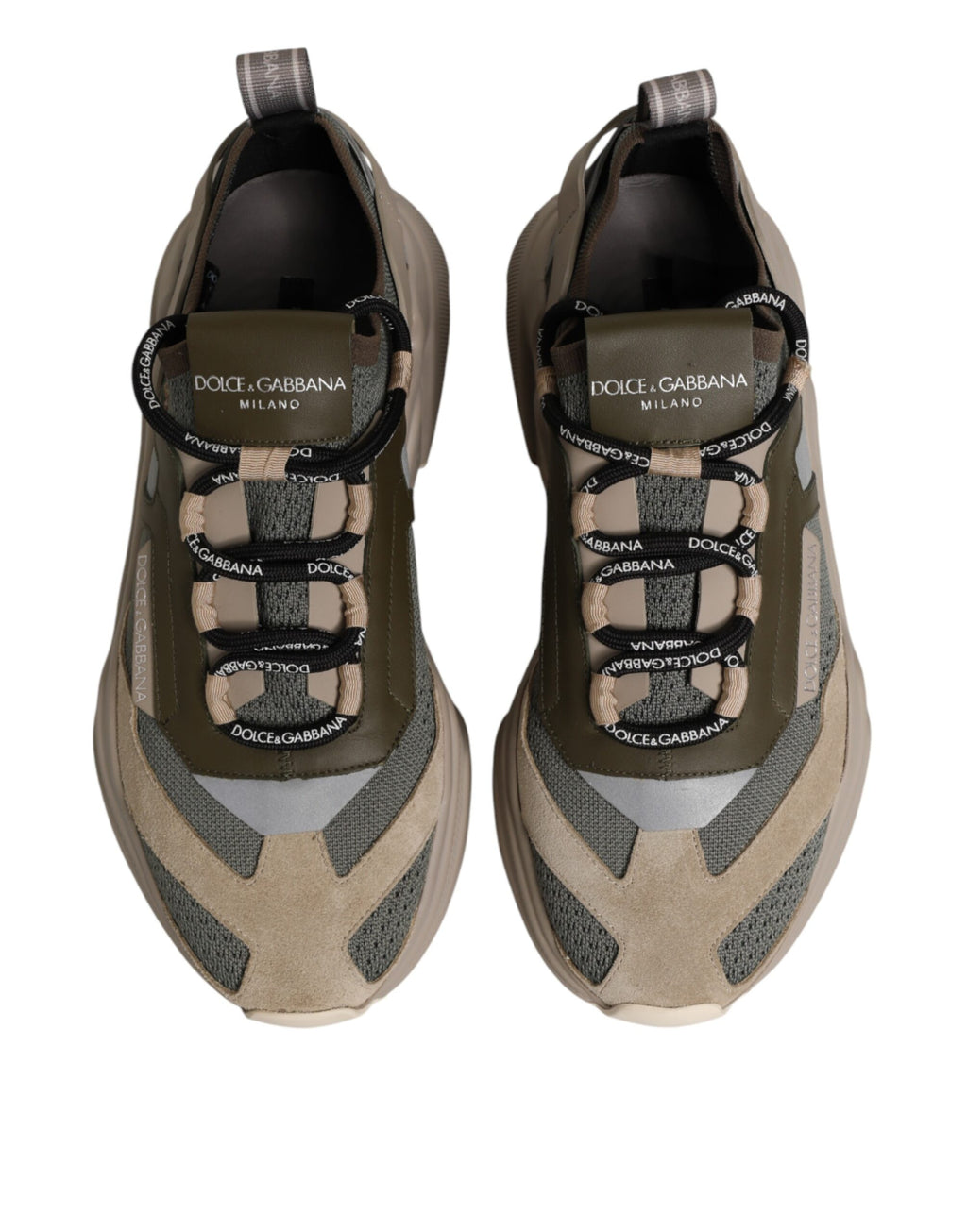 Chaussures basses multicolores Dolce & Gabbana Daymaster, sneakers tendance en toile avec détails colorés.