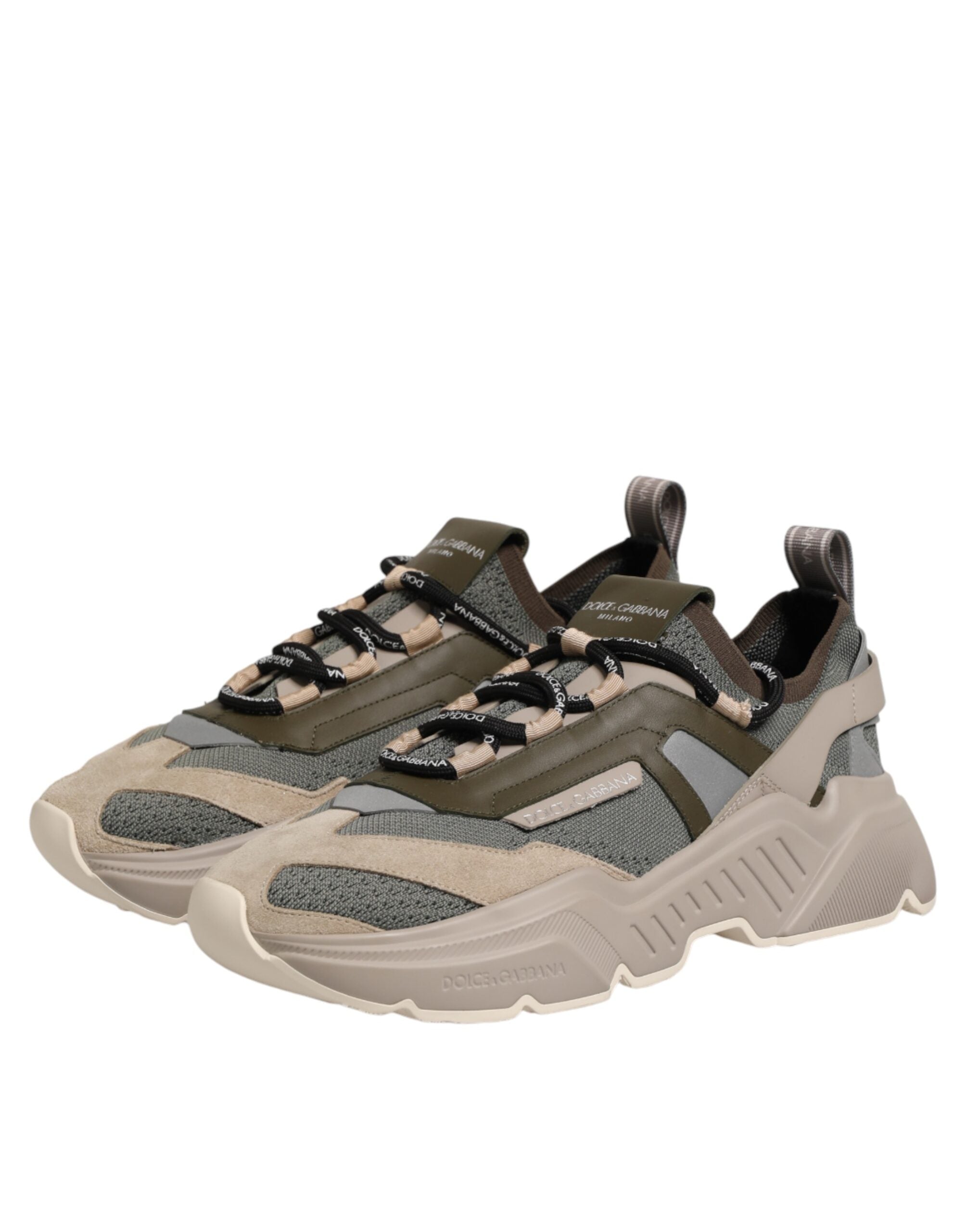 Chaussures sneakers basses multicolores Dolce & Gabbana Daymaster, style décontracté et tendance, vue de face.