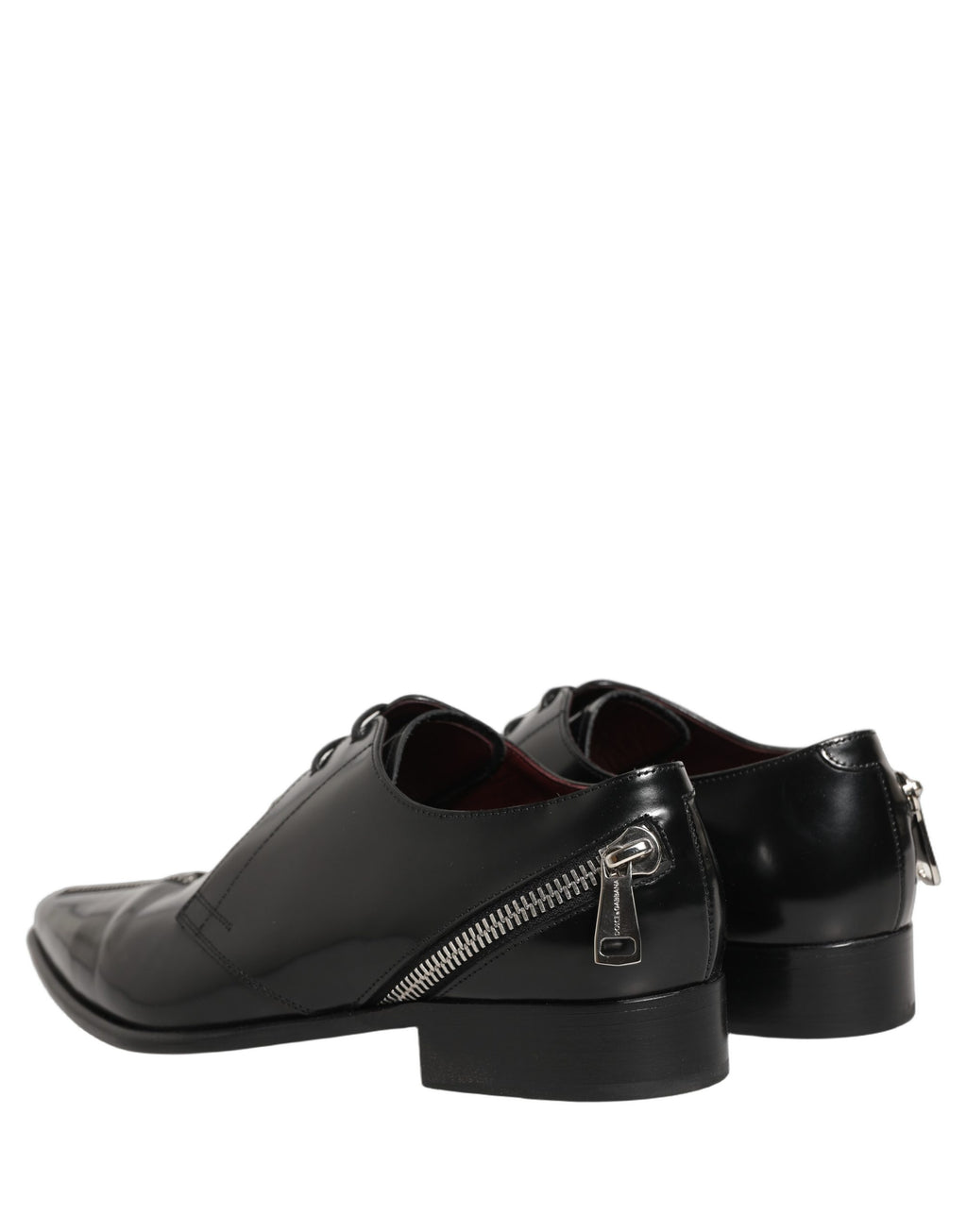 Chaussures derby formelles en cuir noir pour homme de Dolce & Gabbana, élégantes et sophistiquées.