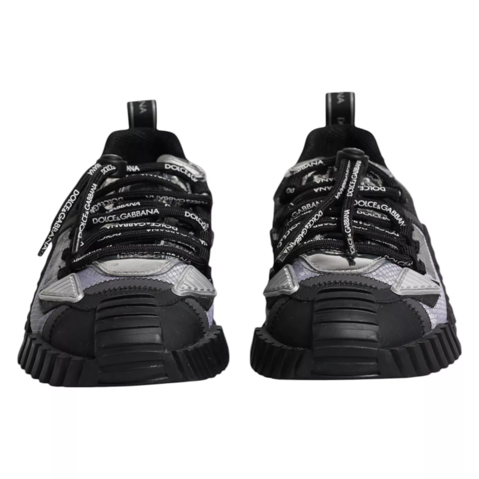 Chaussures sneakers basses Dolce & Gabbana NS1 en dentelle multicolore, lacets, style décontracté et tendance.