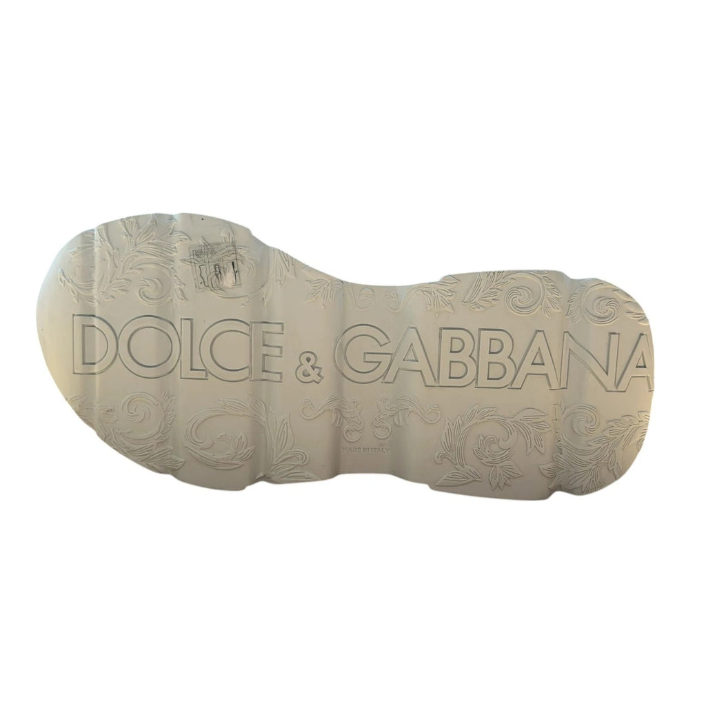 Chaussures sneakers blanches pour hommes Dolce & Gabbana Daymaster Low Top, vue de face avec détails de design élégants