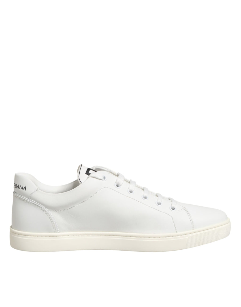 Chaussures sneakers basses pour homme Dolce & Gabbana Prince en cuir blanc, style élégant et moderne.