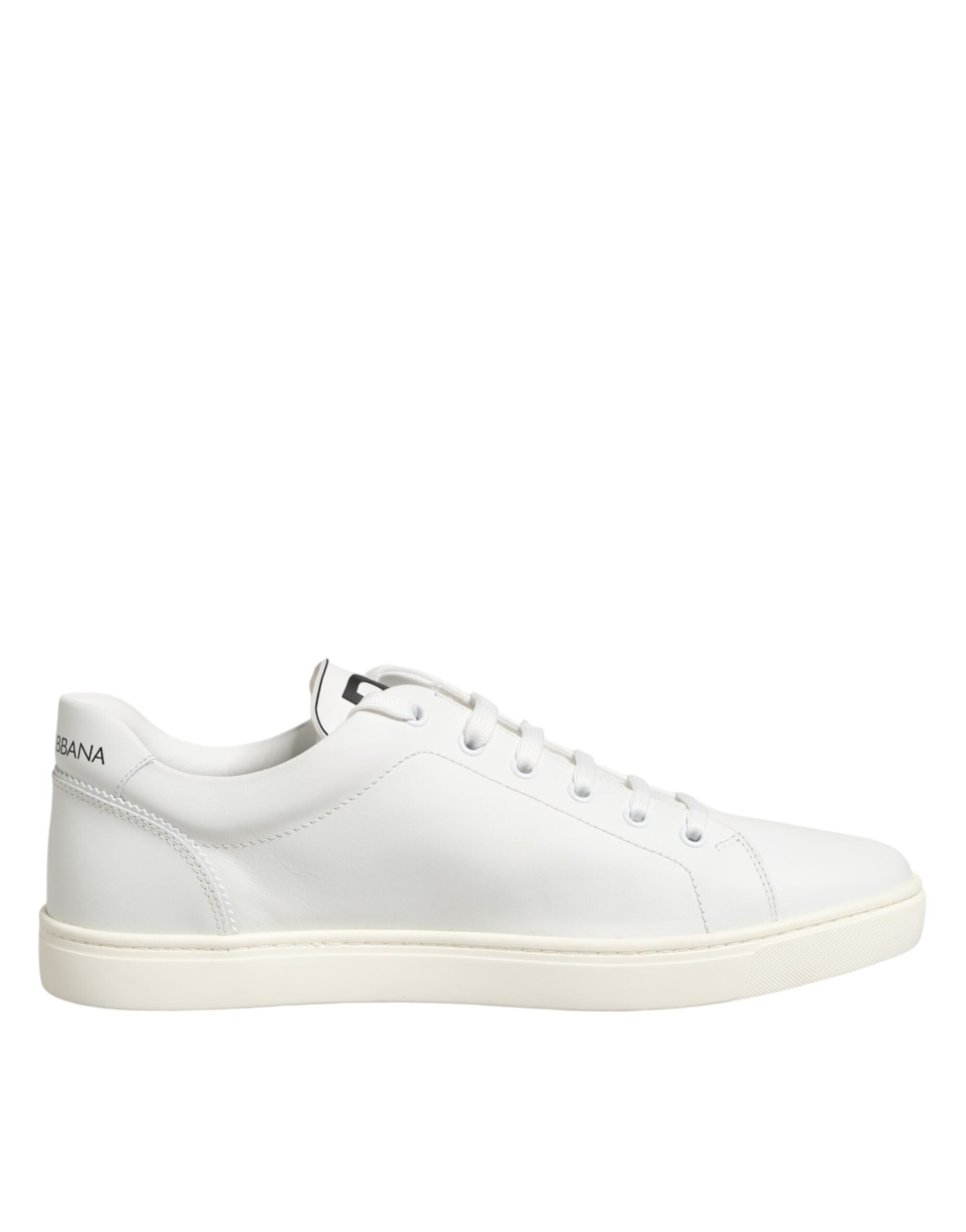 Chaussures sneakers basses pour homme Dolce & Gabbana Prince en cuir blanc, style élégant et moderne.