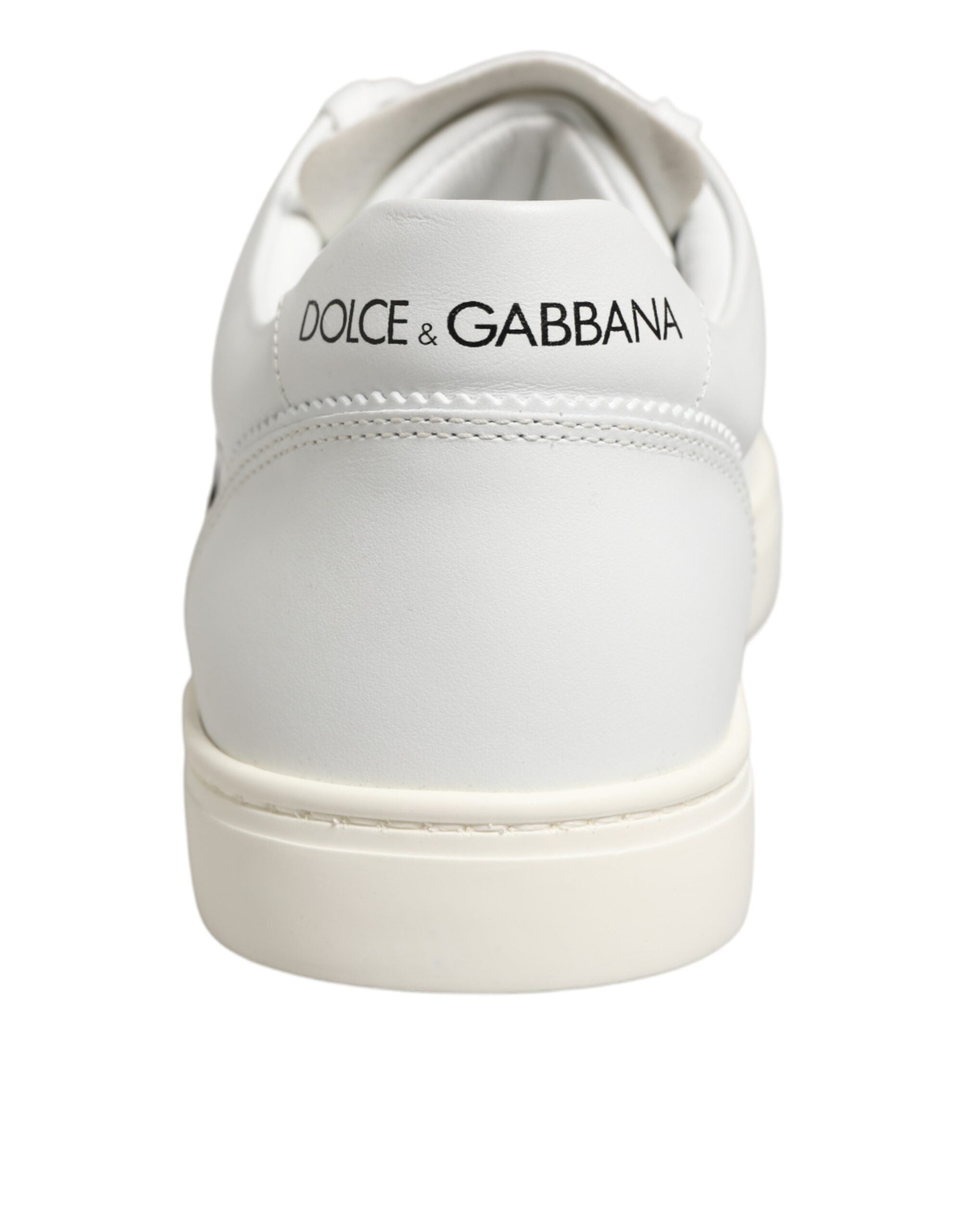 Chaussures sneakers basses blanches pour hommes Dolce & Gabbana en cuir Prince, style élégant et moderne.