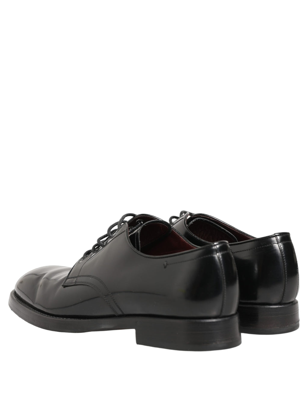 Chaussures Derby noires en cuir Dolce & Gabbana avec laçage pour homme, chaussures formelles élégantes et sophistiquées.