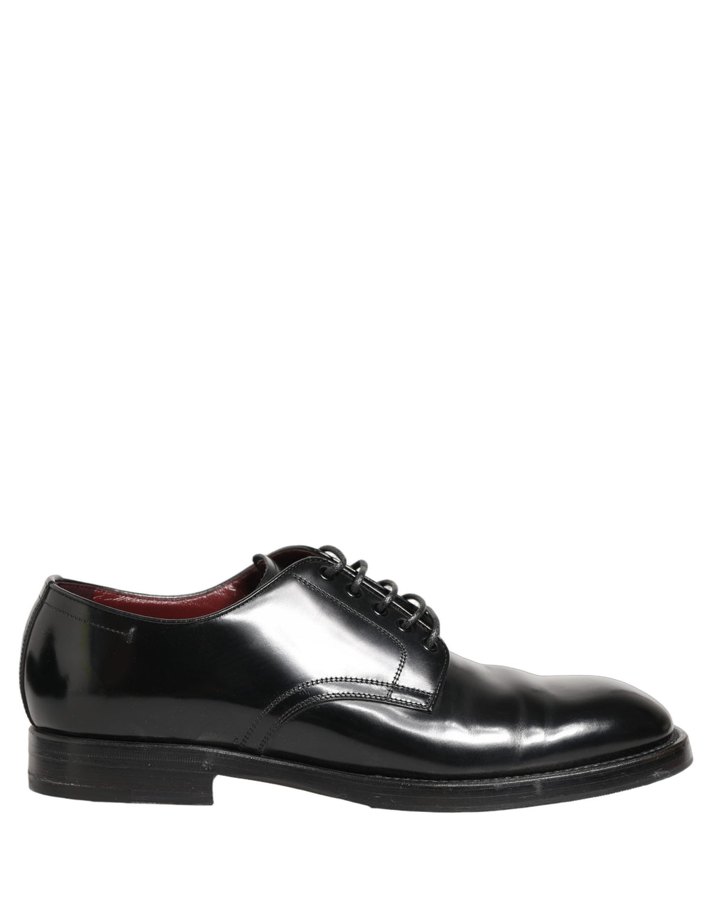 Chaussures de ville Dolce & Gabbana en cuir noir, derby lacés, élégantes et formelles pour homme.