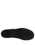 Chaussures derby noires en cuir pour homme de la marque Dolce & Gabbana, chaussures formelles élégantes et sophistiquées.