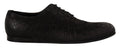 Chaussures Oxford pour homme Dolce & Gabbana en cuir de caïman noir, élégantes et sophistiquées.