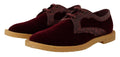 Chaussures en velours bordeaux et cuir exotique de Dolce & Gabbana, style élégant et luxe sophistiqué.