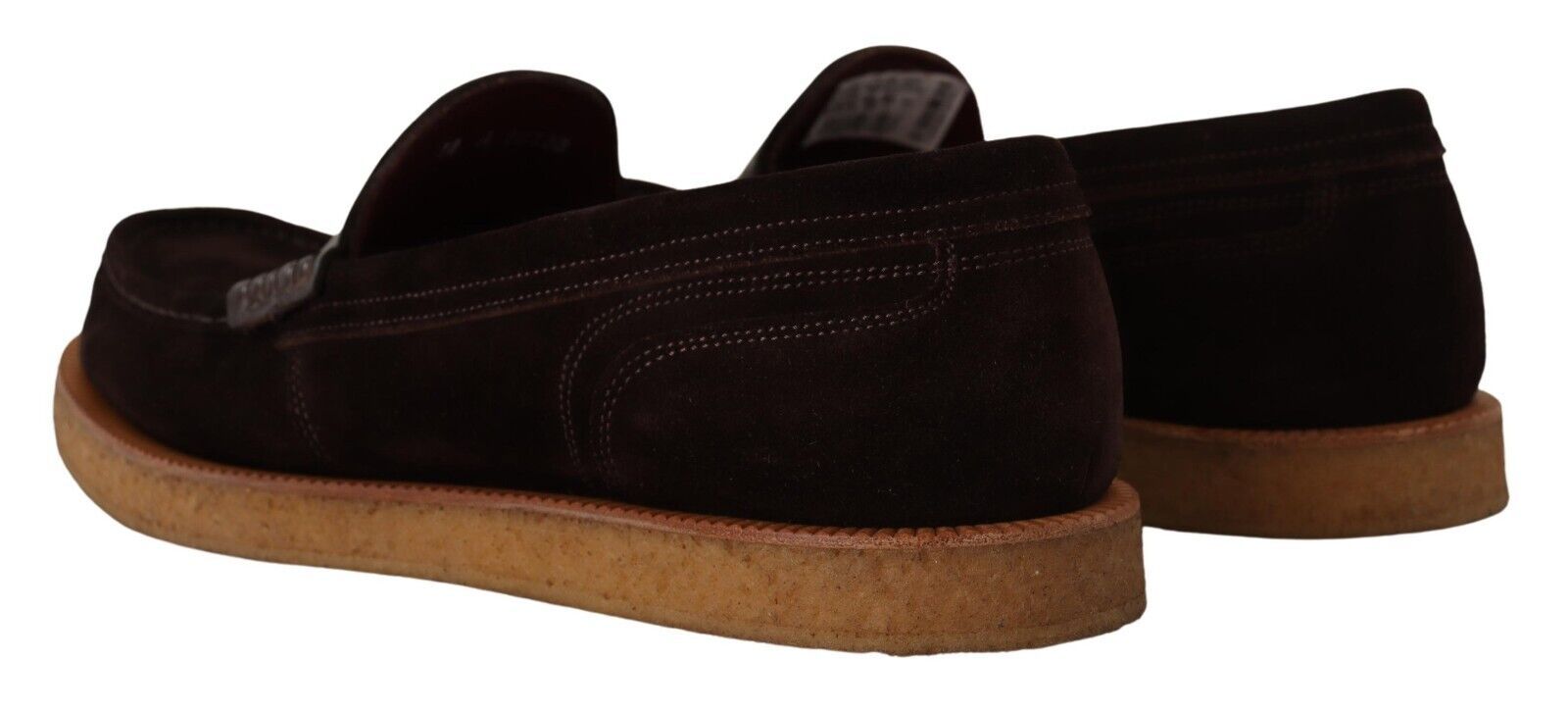 Chaussures mocassins en cuir suède marron Dolce & Gabbana, chaussures slip-on élégantes et confortables pour femme