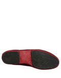 Chaussures mocassins Dolce & Gabbana pour homme en velours bordeaux, chaussures plates slip-on élégantes et confortables.