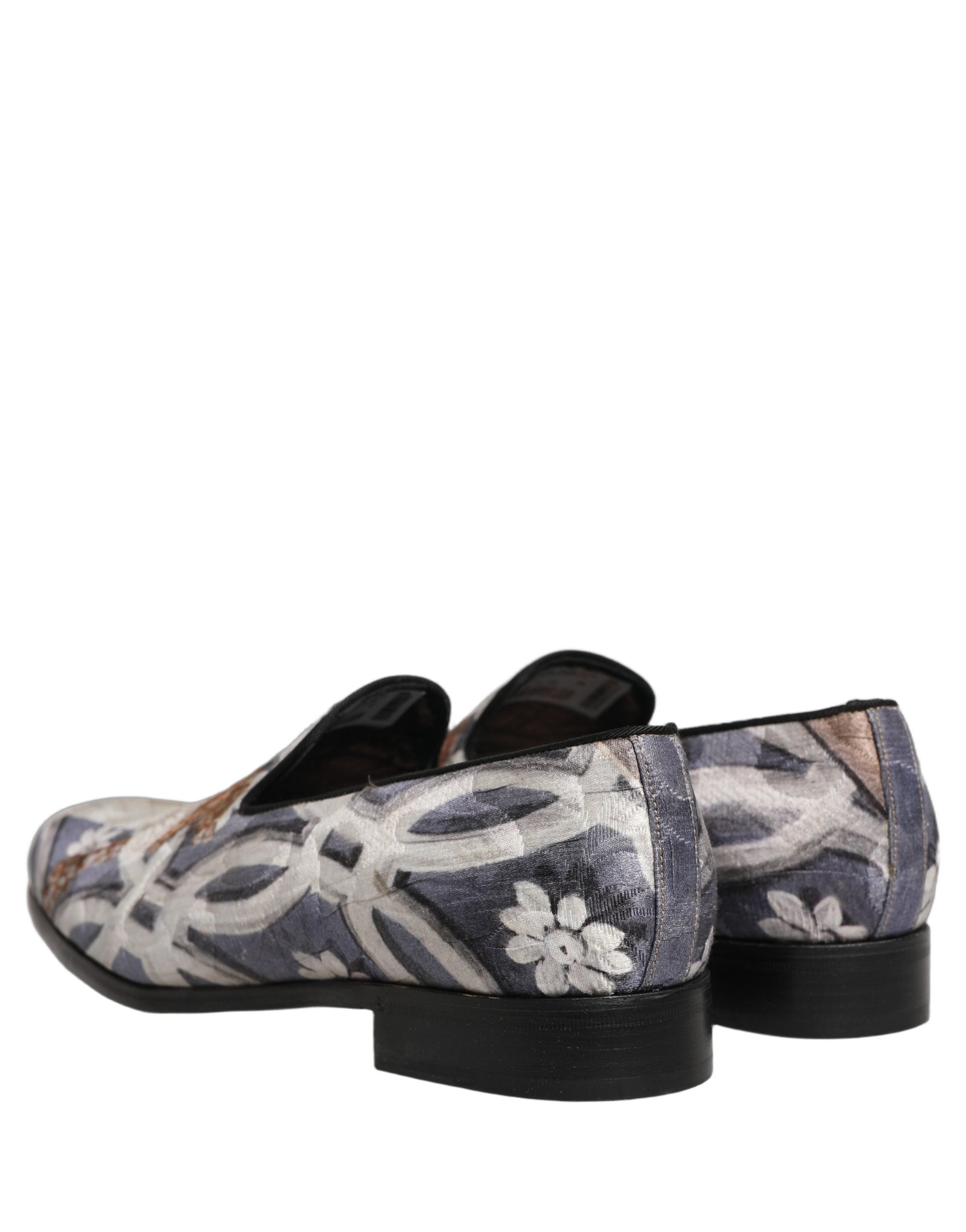 Chaussures mocassins Dolce & Gabbana à broderie florale multicolore et tapisseries, élégantes et colorées pour homme ou femme.