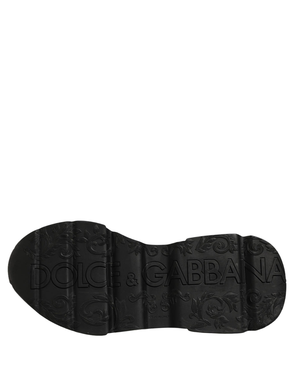 Chaussures sneakers basses Dolce & Gabbana Daymaster blanches et noires avec design élégant et détails modernes.