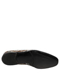 Chaussures mocassins Dolce & Gabbana blanches en or avec sequins, style slip-on élégants et sophistiqués.