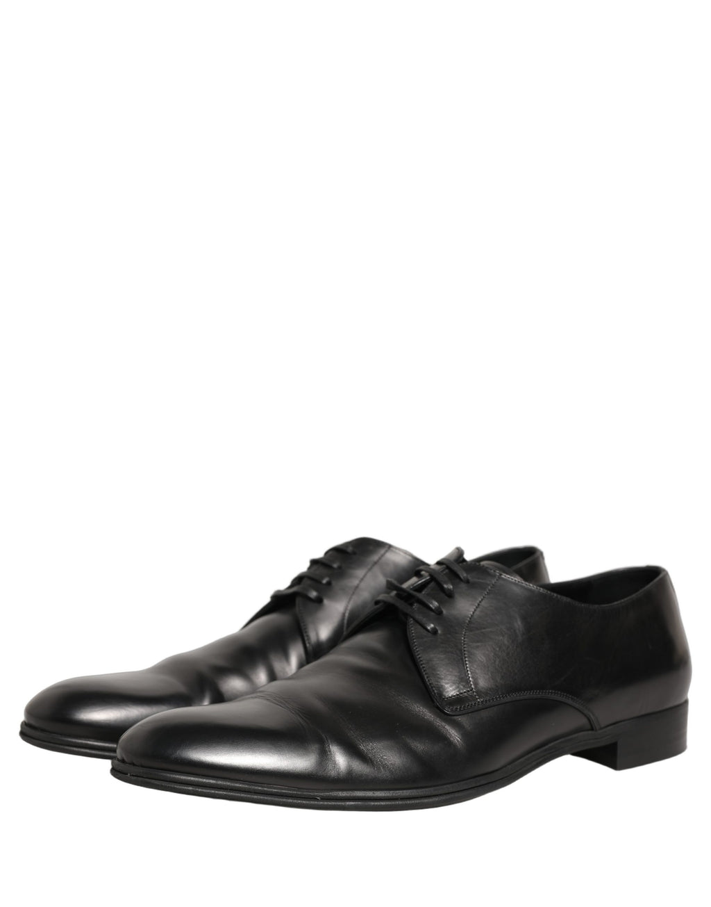 Chaussures derby en cuir noir pour homme de Dolce & Gabbana, chaussures habillées formelles en cuir noir.