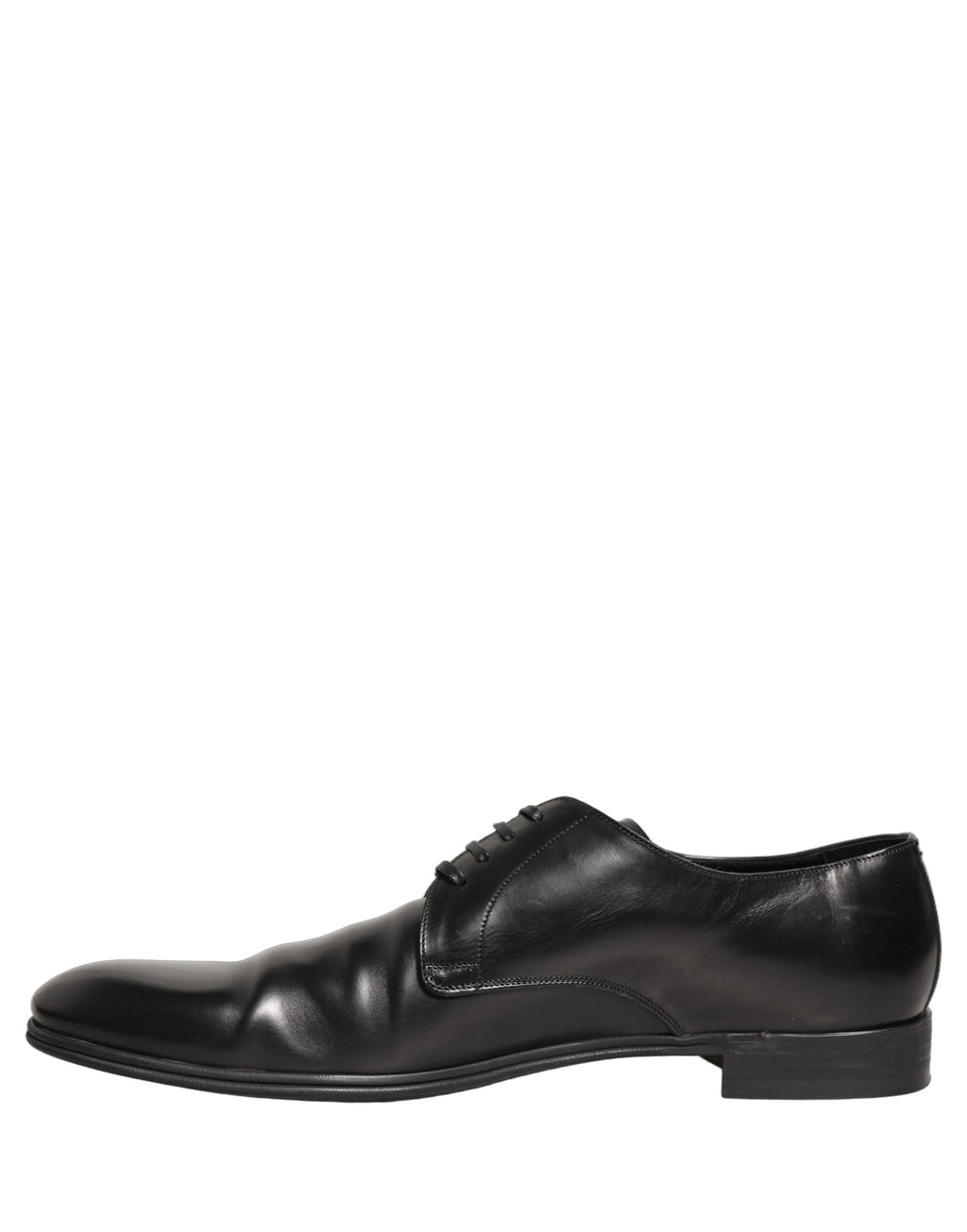 Chaussures derby noires en cuir pour homme de marque Dolce & Gabbana, chaussures habillées formelles élégantes.