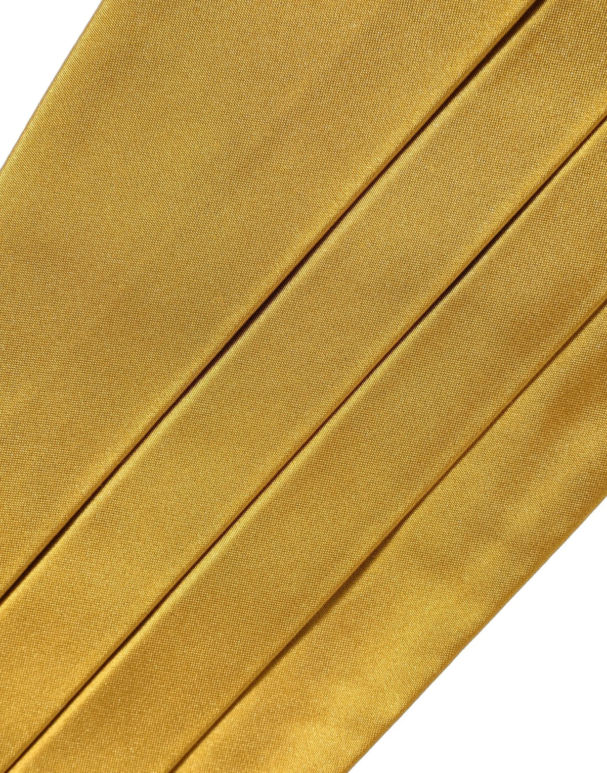 Dolce & Gabbana gold men 100% silk belt waist cummerbund with golden silk tie featuring subtle sheen and fine pleats