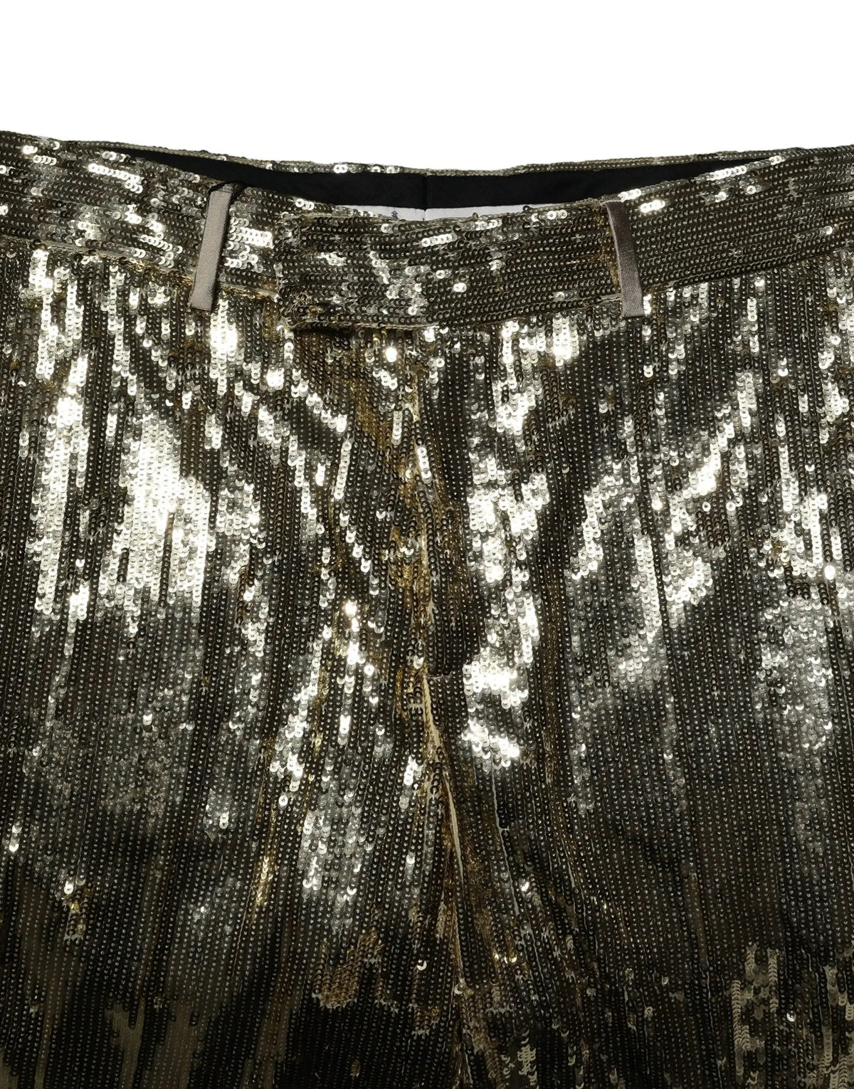 Jupe noire et argentée à sequins scintillants à taille haute dolce gabbana en polyester embellie style bermuda