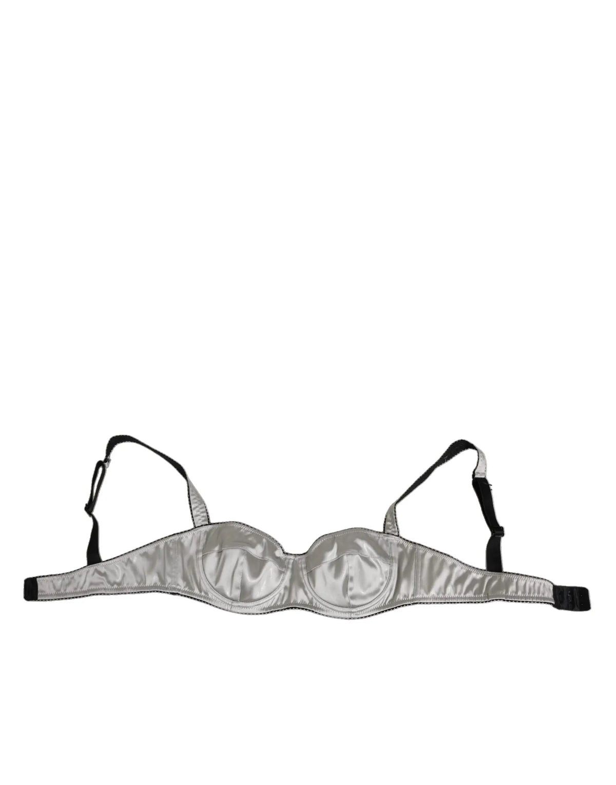 Soutien-gorge balconcino dolce & gabbana gris en acetate stretch avec armatures et bretelles reglables noires