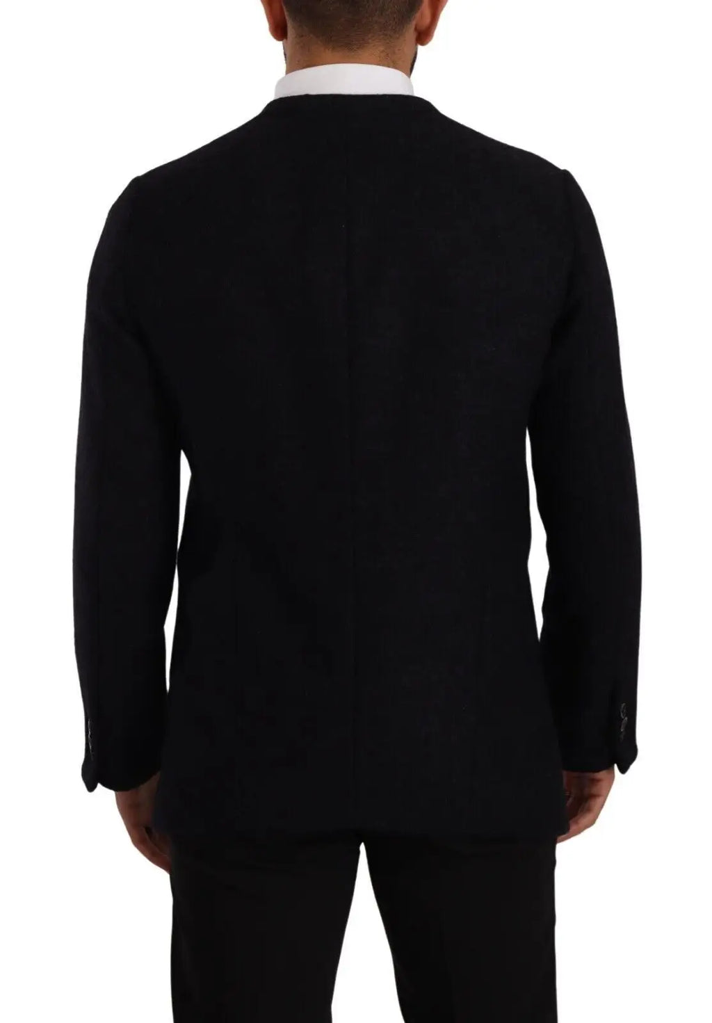 Veste dolce & gabbana pour homme en alpaga gris avec coupe classique et texture subtile en laine mélangée noire