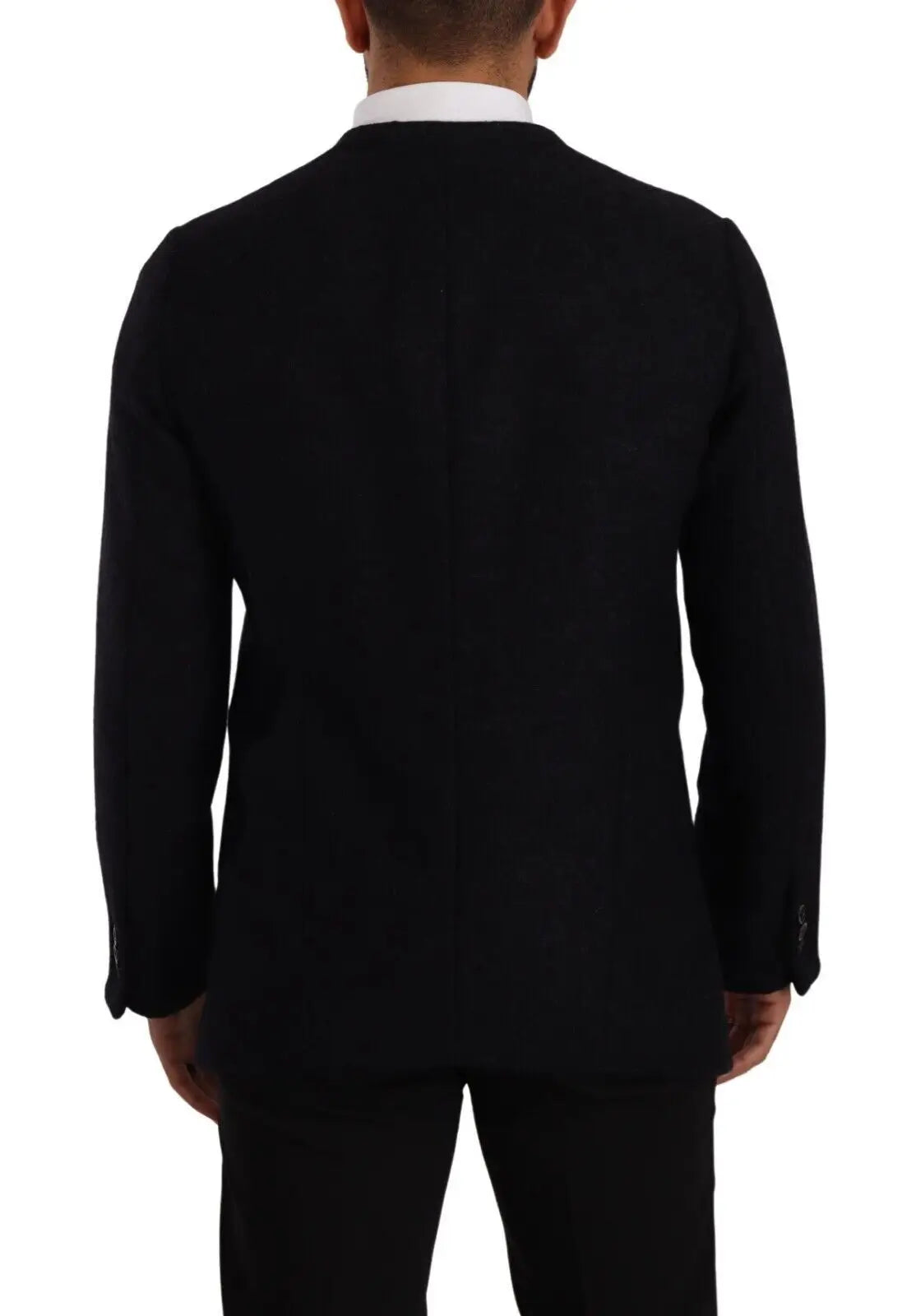 Veste dolce & gabbana pour homme en alpaga gris avec coupe classique et texture subtile en laine mélangée noire