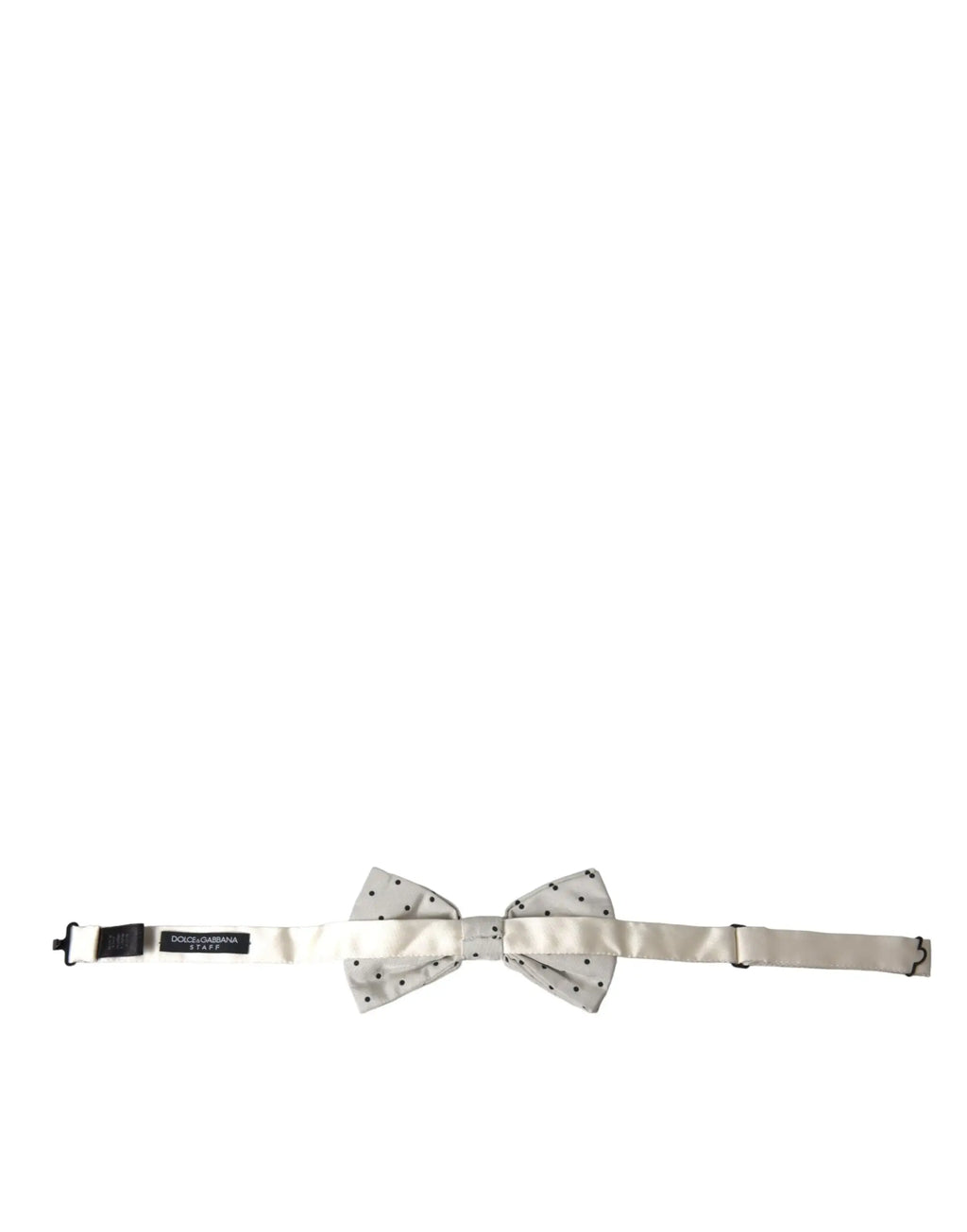 Un nœud papillon dolce gabbana pour homme en polyester gris noir avec motifs pois subtils et finition satinée