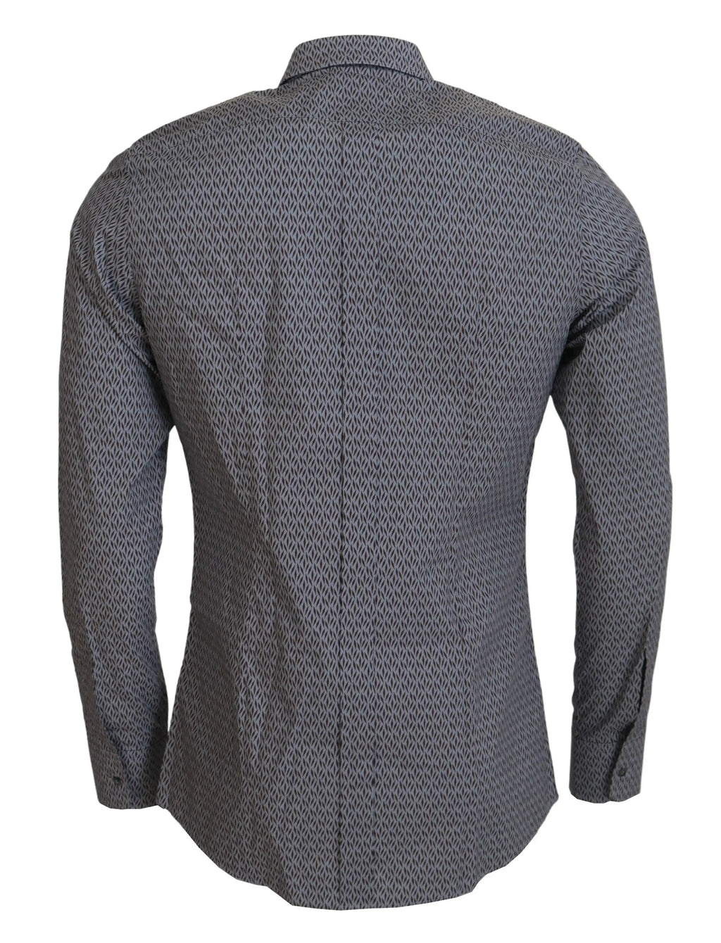 Chemise habillée homme dolce & gabbana slim fit gris brun avec motif géométrique subtil sur tissu formel