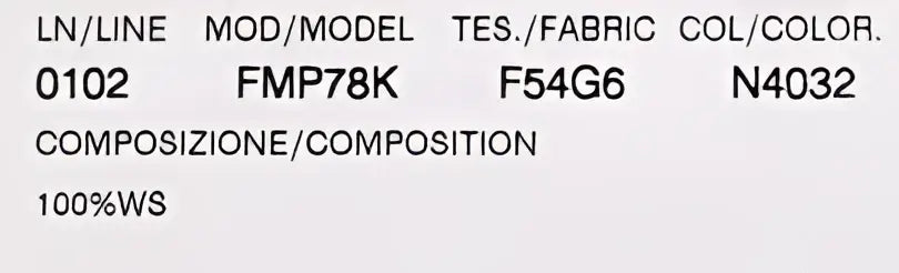 Veste femme fmp78k en laine 100 pour cent couleur n4032 grise visible de dos pour tenue dolce gabbana