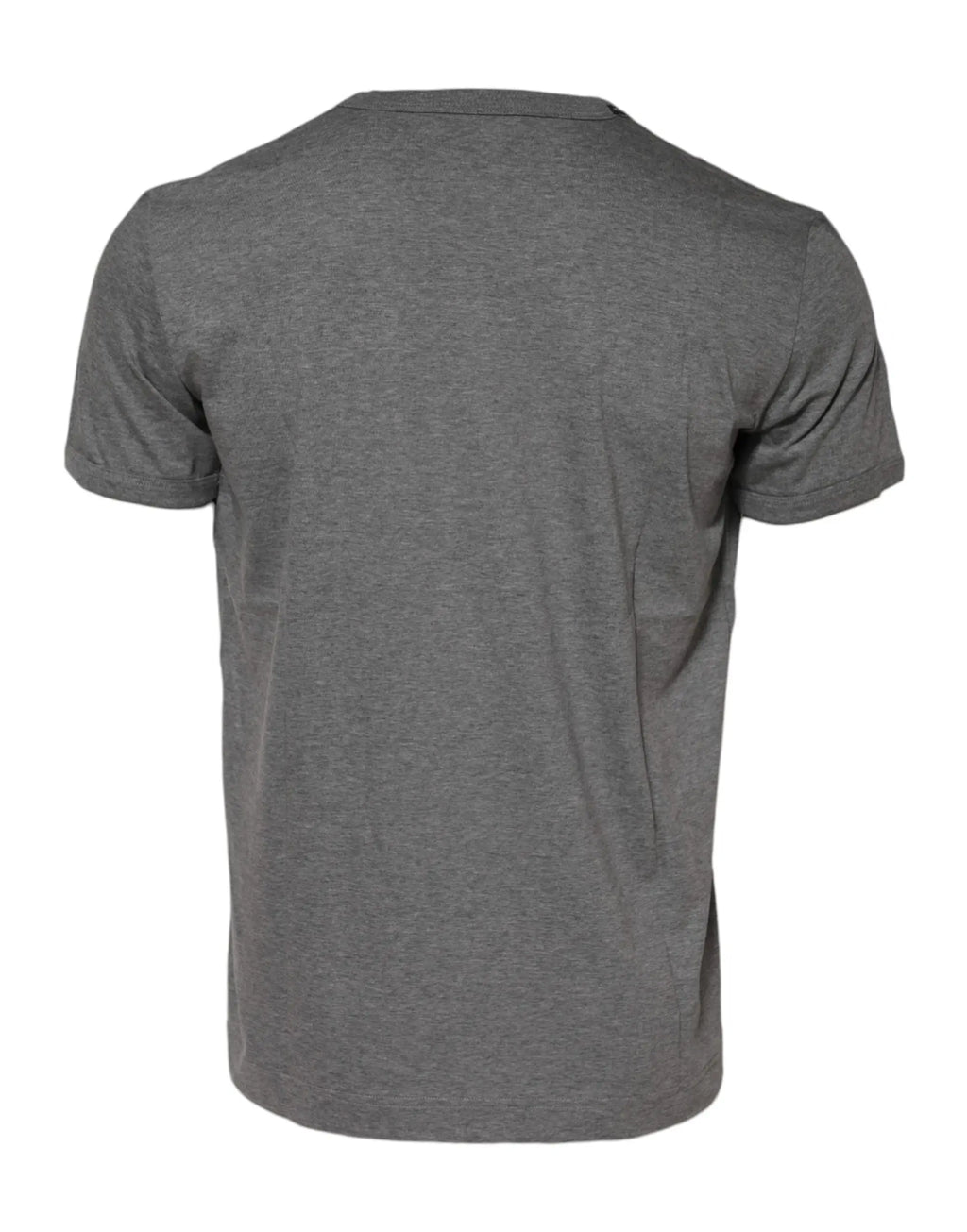 T-shirt gris chiné en coton dolce gabbana à col rond classique et manches courtes